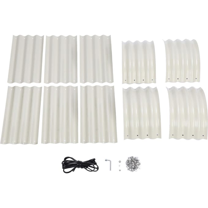 Kit de jardin surélevé en métal durable et élégant avec pièces d'installation pour white