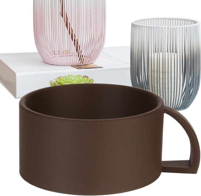 Scheerzeepschaal - Scheerkom - Persoonlijke verzorging - Antislip basis - 7 cm breed - Bruin