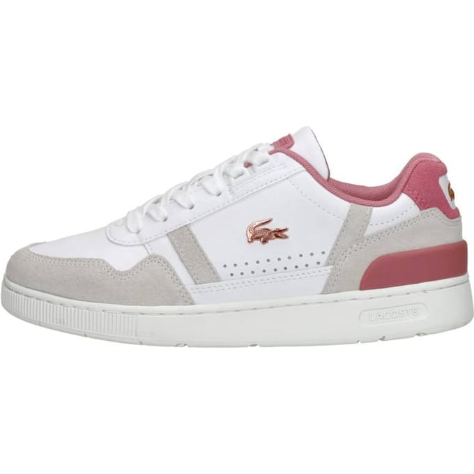 Lacoste T-Clip Dames Sneakers - Wit/Roze - Maat 37