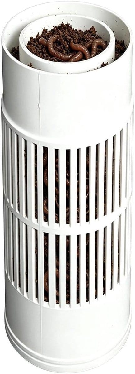 Wormencompostbak - Bodemverbeteraar - Afval verwerken - Ondergronds ontwerp - 29 cm - Stijl A