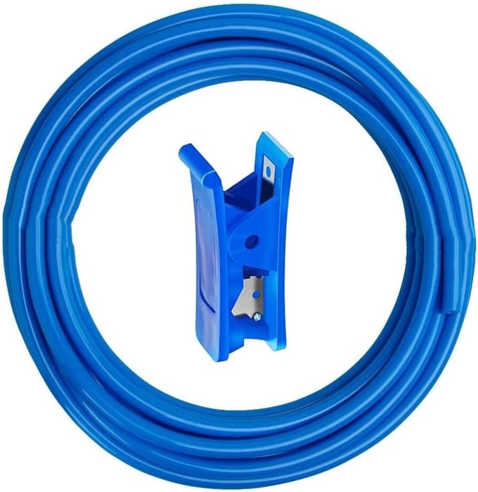 20 meter PU luchtslang, blauwe luchtcompressor slang, 8mm OD x 5mm ID, polyurethaan luchtslang set met slangsnijder