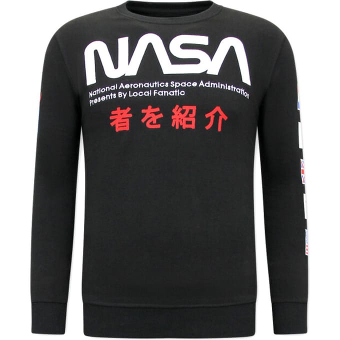 Heren Sweater - NASA International - Zwart