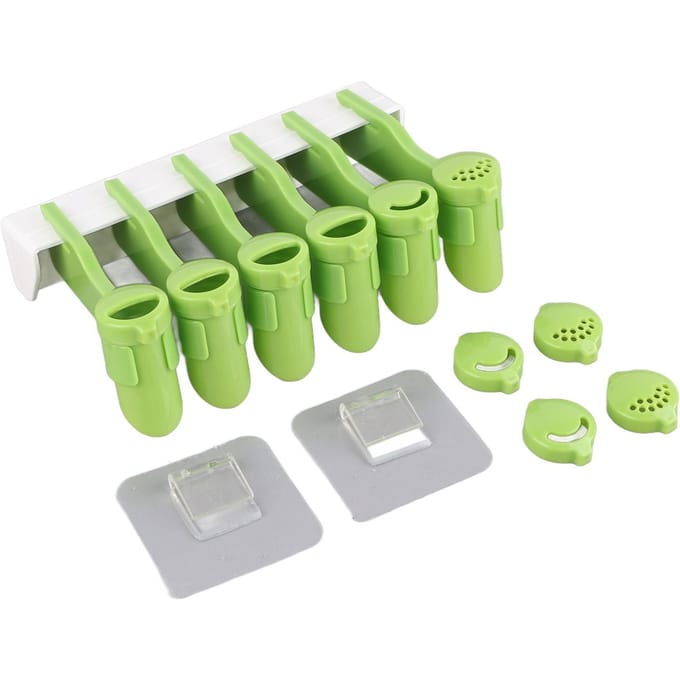 Support à Clips pour Sacs d'Assaisonnement Rotatif Mural Porte-Clips pour Sacs d'Épices avec Fermeture Distributrice pour Uniform Size green
