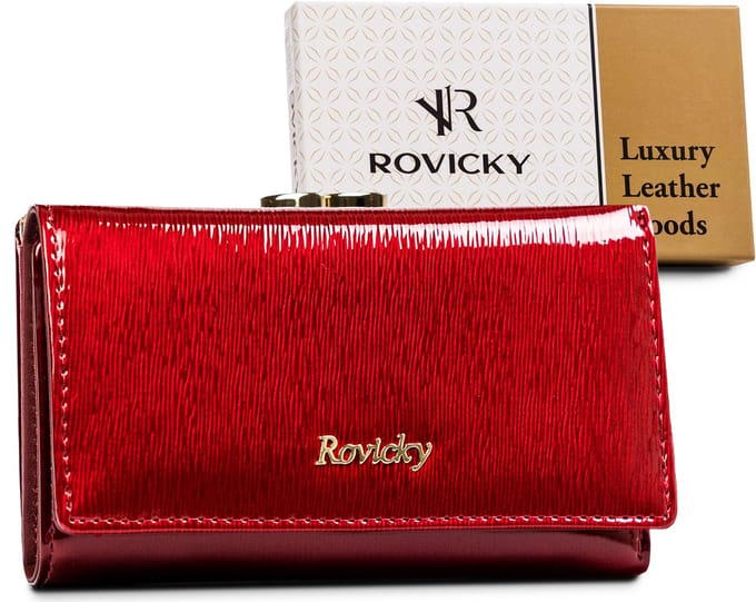Dames leren portemonnee RH-23-1-SH-8155 ROOD
