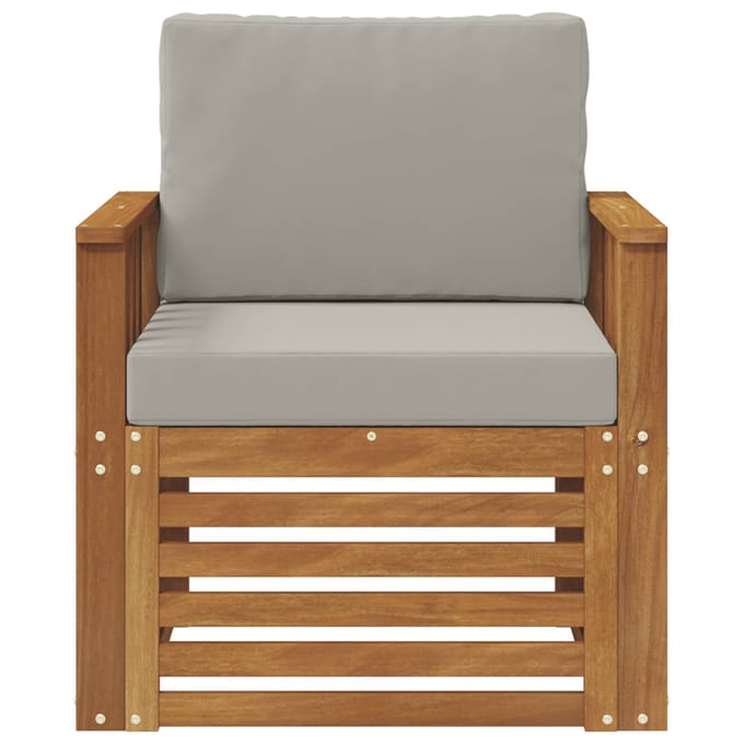 vidaXL - Buiten - bank - set - Massief - Acacia - Hout - en - Polyester