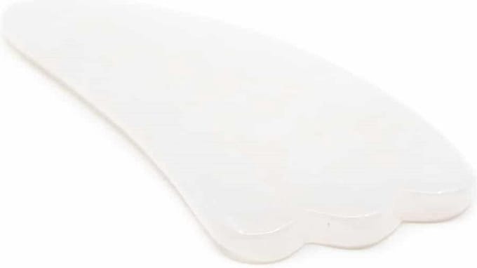 Guasha Schraper Witte Jade Wolk