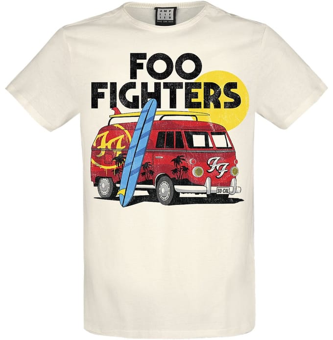 Foo Fighters T-shirt - Amplified Collection - Camper Van - XS tot 3XL - voor Mannen - gebroken wit