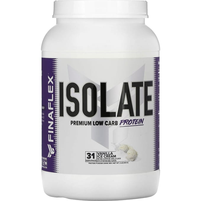 Finaflex, Isolate, Premium Eiwit met weinig koolhydraten, Vanille-ijs, 2 lb (904 g)