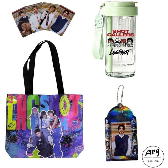 Beperkte editie LNGSHOT × ApopGong geschenkset (DuPont zak+Beker+Kaarthouder+Kaarten) black