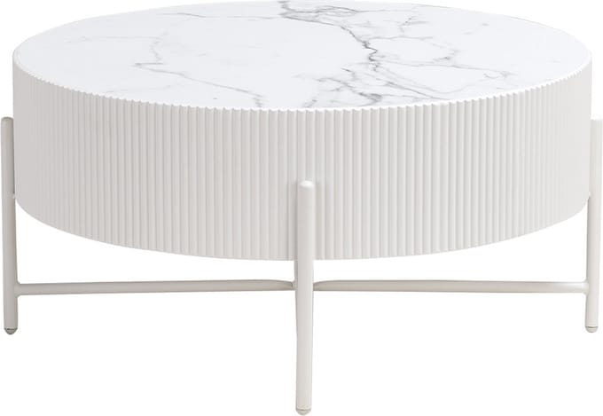 Salontafel Milo Wit Ø80cm - Giga Meubel