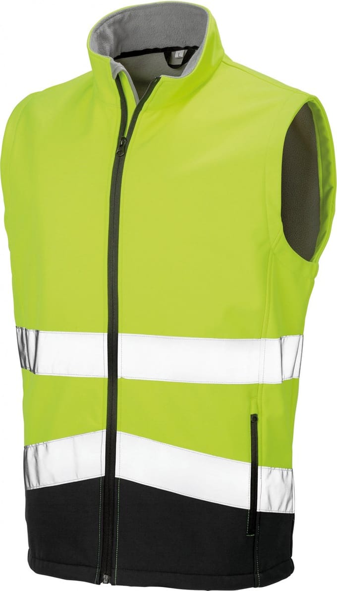 Result High-viz softshell jacket R451X - Fluorescent Yellow / Black - L