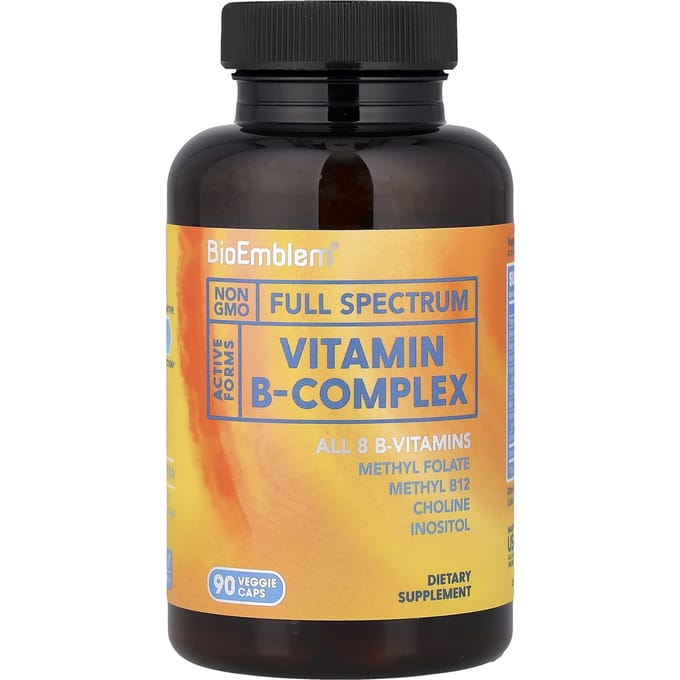 BioEmblem, Vitamine B-complex, 90 vegetarische capsules