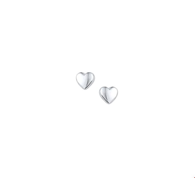 Oorknoppen Hart Zilver Gerhodineerd Glanzend 5.5 mm x 5.5 mm