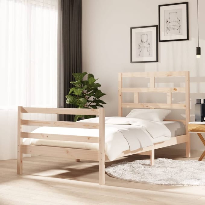 vidaXL - Bedframe - massief - grenenhout - 100x200 - cm