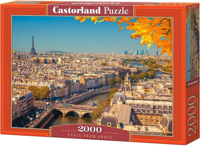 Castorland Paris from Above – Puzzel – 2000 stukjes – Satijnen afwerking – Perfecte pasvorm – Europese kwaliteit