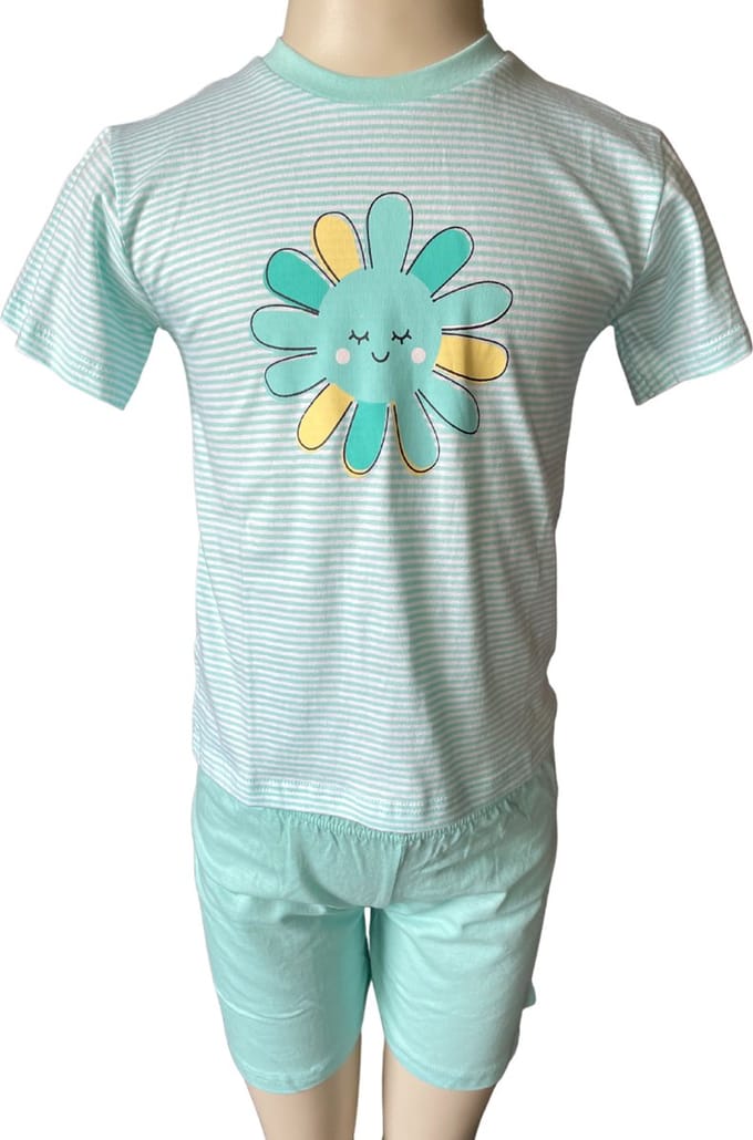 Cocodream Quality - Meisjes licht rode pyjamaset - Maat 92 - Meisjes - Turquoise -