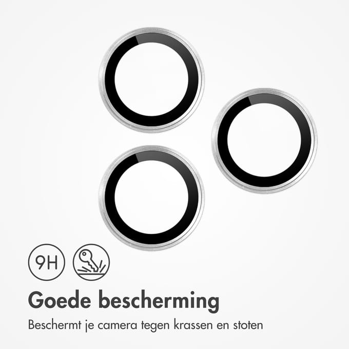 imoshion Camera Lens Protector - Geschikt voor iPhone 17 Pro/ iPhone 17 Pro Max - 2 Pack - Zilver