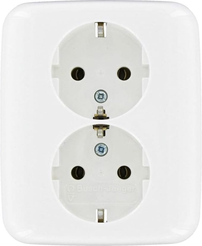 Busch Jaeger Inbouwstopcontact Si Reflex Met Aarde (randaarde) 2-polig Wit Ip20