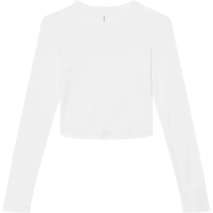 Bella+Canvas Women´s Micro Rib Long Sleeve Baby Tee BL1501 - Solid White Blend - S