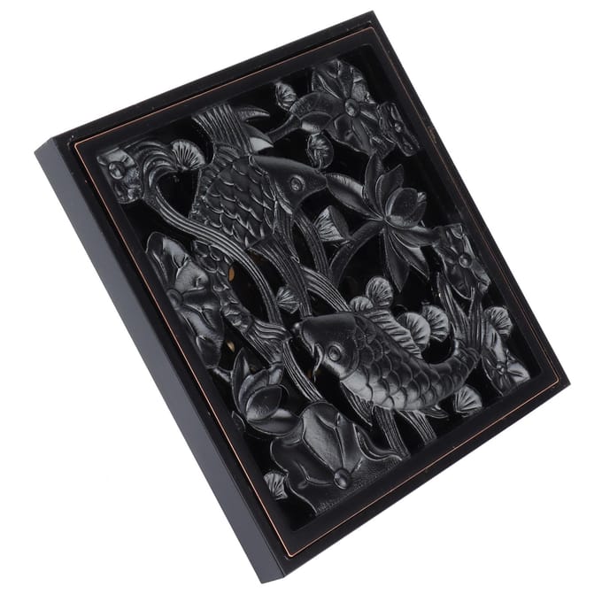 Zwarte Douchevloerafvoer 10x10cm Koperen Vloerafvoerrooster voor Hotelbadkamer Balkon gray