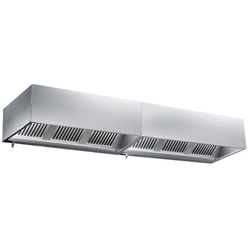 GGM Gastro Kastenhaube - 3200mm - mit Filter & Lampe Grijs