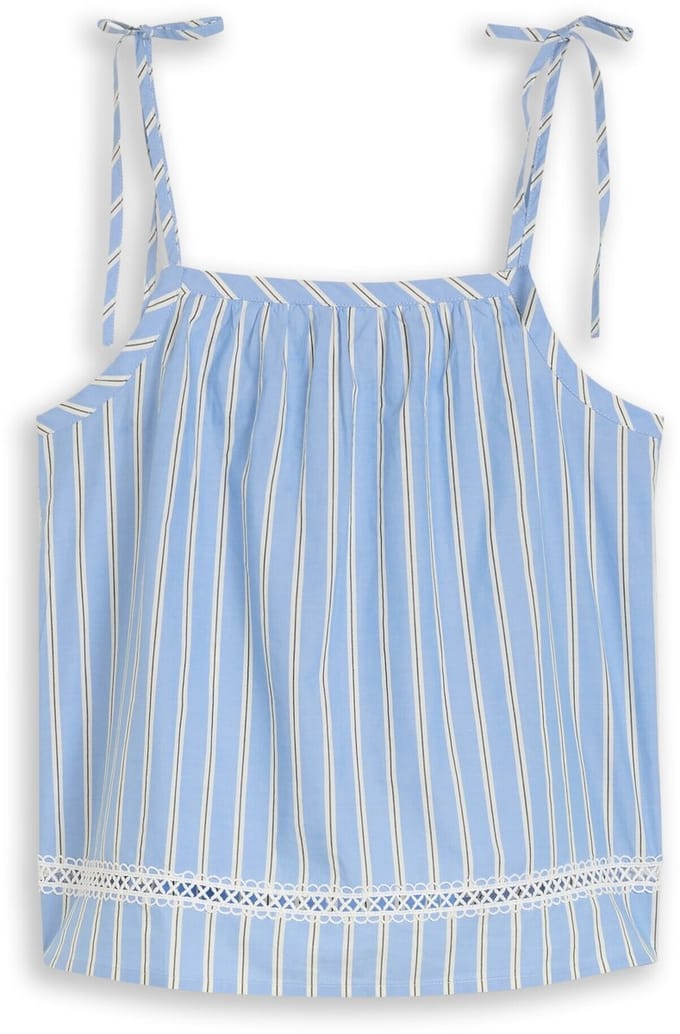 Tom Tailor Denim - Blouse met streepmotief - Maat XXL - blue white vertical stripe