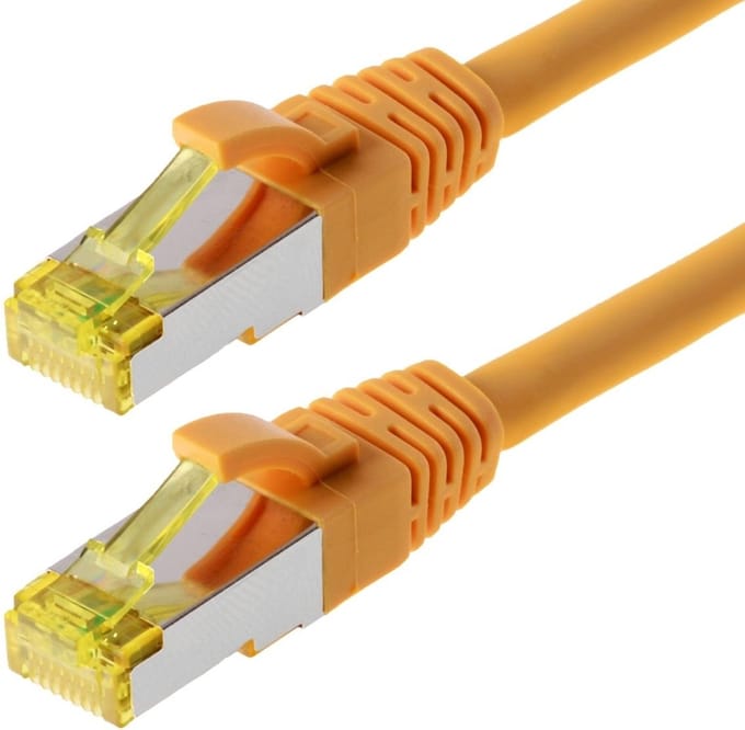 Patchkabel S/FTP Cat 6a gelb 5,0m