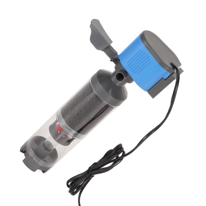 Aquarium Intern Filter 5 in 1 Stil Multifunctioneel Visafval Afzuiging Dompelpomp gray