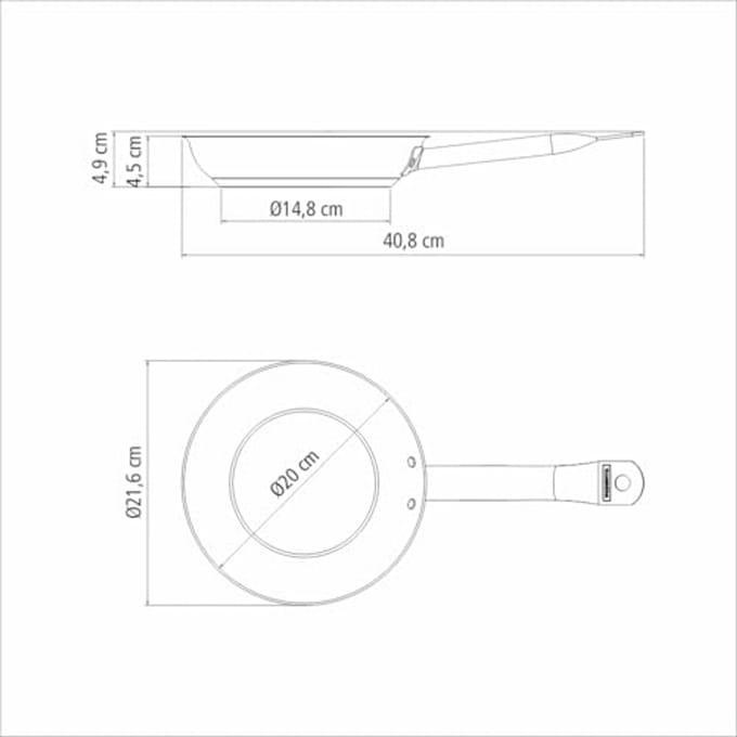 Professionele braadpan met antiaanbaklaag - 20 cm