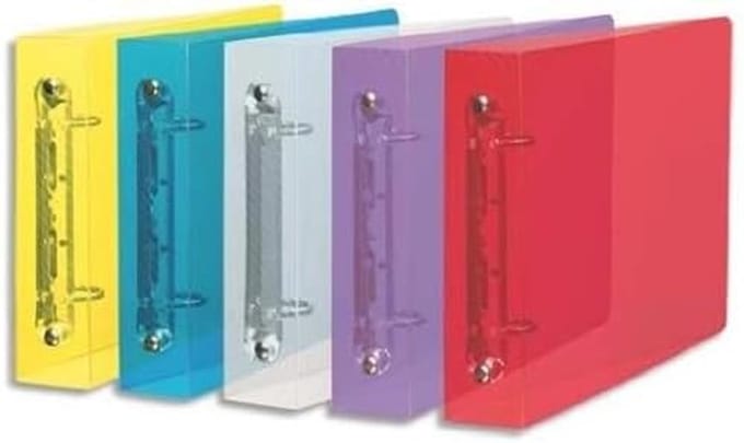 Indexmap A5 met 2 ringen - Assortiment van 10, 30 mm rug