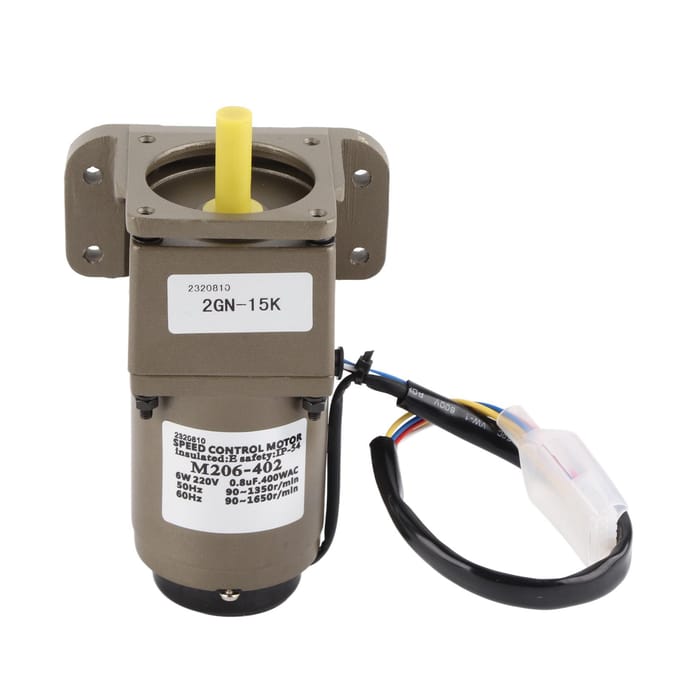AC 220V 6W Eenfase Asynchrone Reductiemotor Vertraging Instelbare Snelheid (15K)