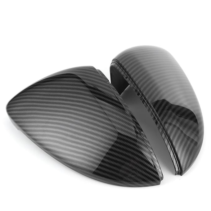 Cache de rétroviseur extérieur style fibre de carbone, capuchons décoratifs, adaptés pour MK7 2014 2018 black