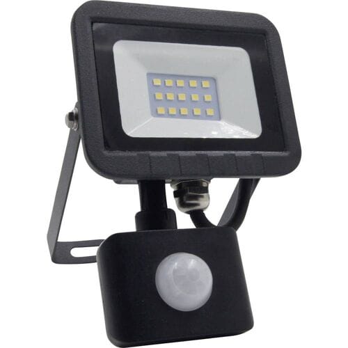 Megatron ispot® Mini MT69061 LED-buitenschijnwerper met bewegingsmelder 10 W Lichtkleur (naam): Neutraalwit