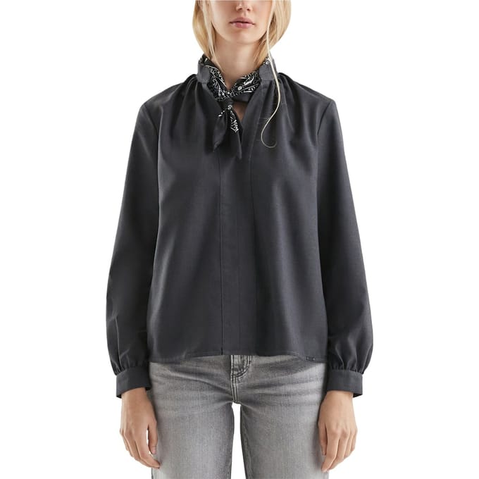 s.Oliver -qs Blouses Black Größe: 38 | Longsleeves Outlet | Damen | Schwarz