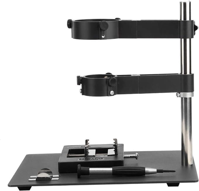 Heteluchtpistool Beugel - Universele Houder - Lassen Reparatie - Beweegbaar Metaal - 28x21x5 cm - Zwart