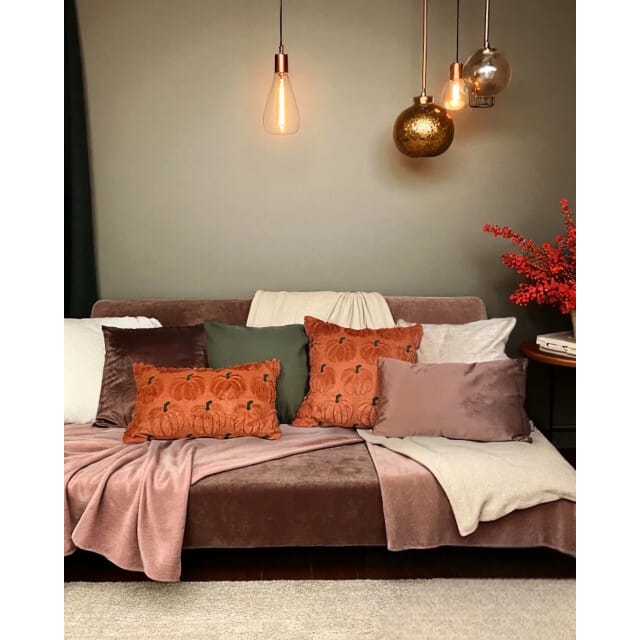 NOVÉE Sierkussen furry pumpkin | 45 x 45 cm | polyester