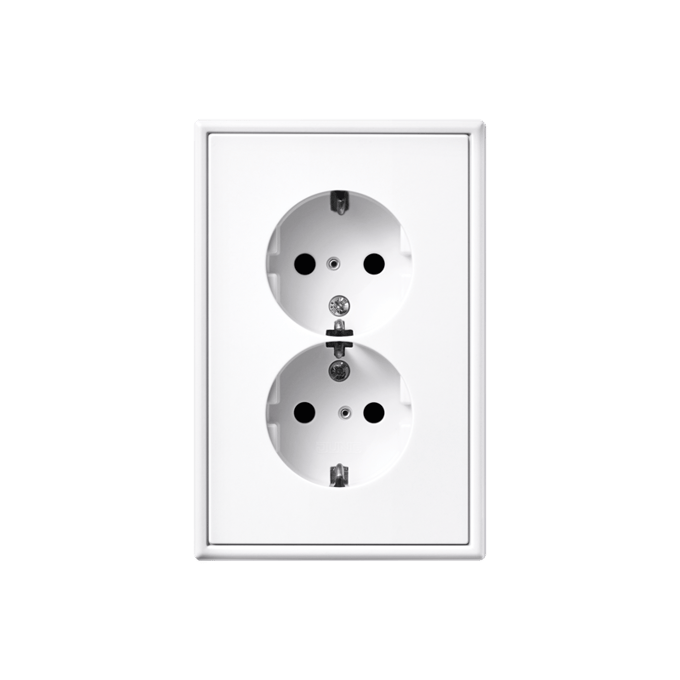 Jung LS Range Wandstopcontact (WCD-schakelmateriaal) (Europese Stekkerdoos) - LS5015WW
