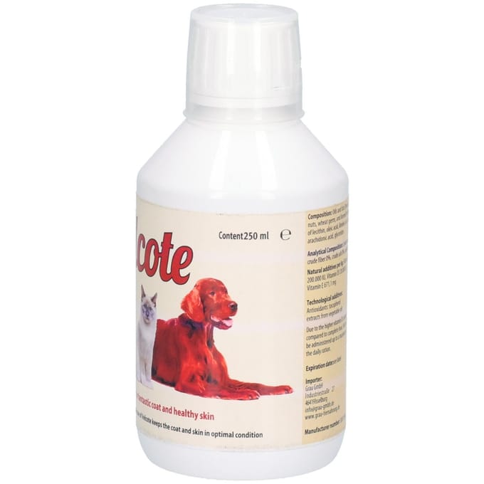 250ml Velcote Voercomplement voor Huid- en Vachtverzorging