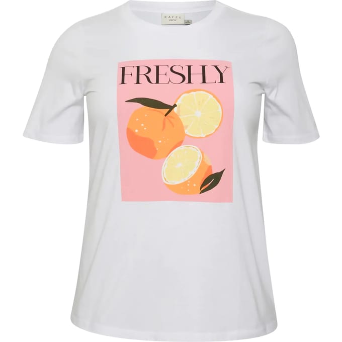 Dames-T-shirt KAFFE Curve Normi