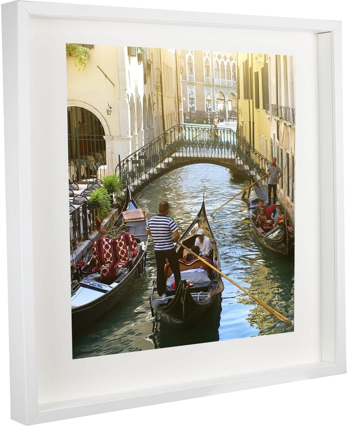BD art - Diepe 3D Fotolijst - 50x50 cm - Wit - MDF