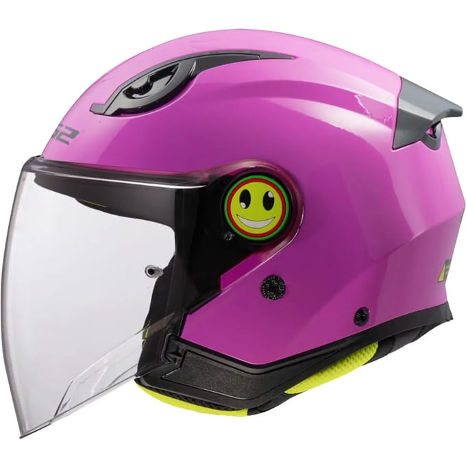 LS2 OF622 Funny II Solid Roze Kinder Jethelm - Maat M - Helm