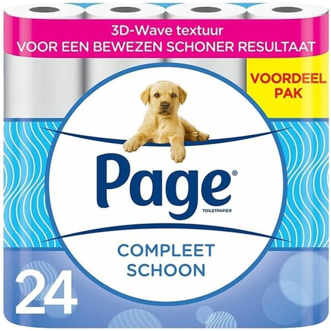 Toiletpapier Page Compleet Schoon 2-laags 140vel 24 rol wit