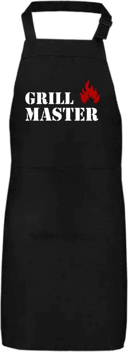 Schort grillmaster | vaderdag cadeau | vader cadeautjes | papa | Zwart
