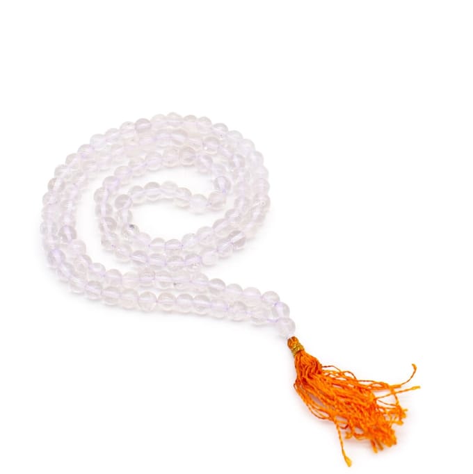 Ancient Wisdom - Edelsteen - 108 kralen mala bergkristal - wichelroede - radiësthesie - pendel - kristallen - energie - healing