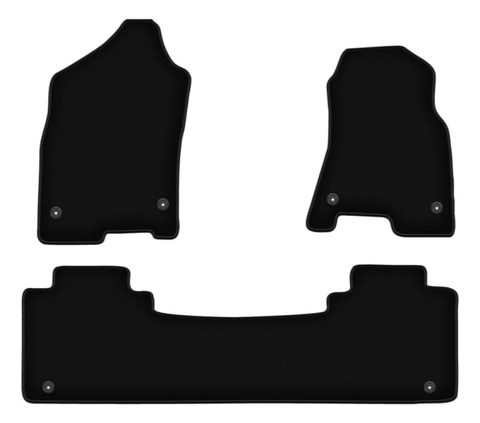 Wielganizator WLG-BASIC – Auto Veloursmatten – Dodge RAM 1500 Quad Cab – 2019-2024 – Zwart