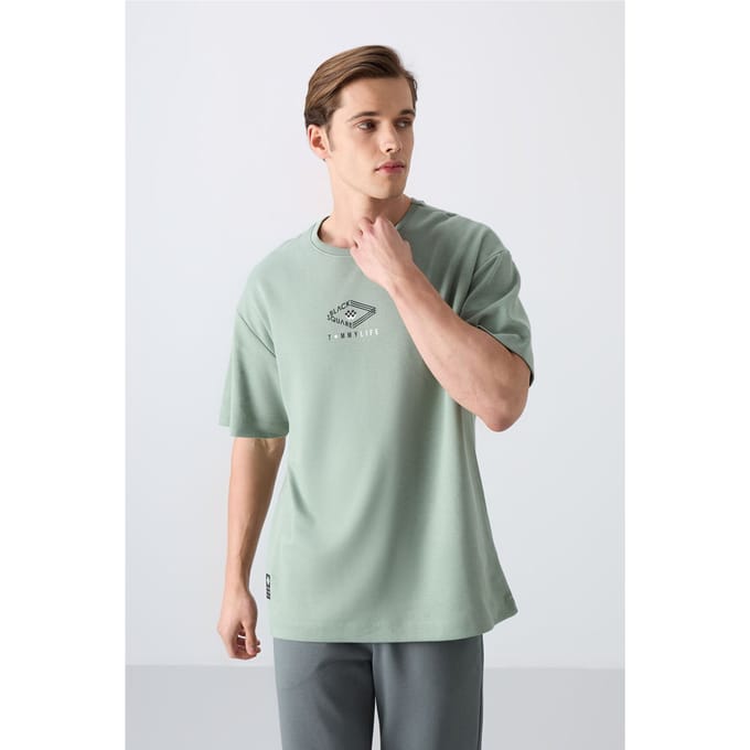 Oversized Katoenmix Logo T-Shirt