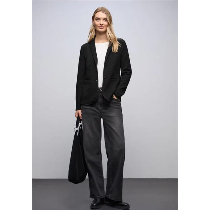Glinsterende jacquard blazer