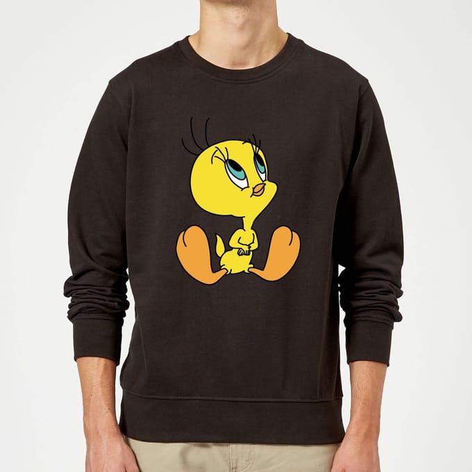 Looney Tunes Tweety Sitting Trui - Zwart - S