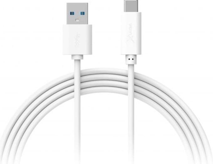 XLayer USB naar USB-C kabel - Oplaadkabel 3A voor USB-C apparaten - USB 3.0 5 Gb/s - 1 meter - wit
