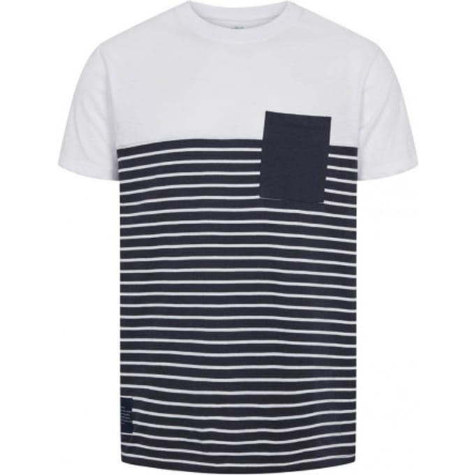 Kronstadt Timmi recycled stripe pocket shirt navy white ks3626